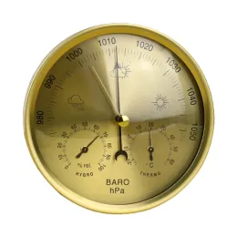 Medidores metal 3 em 1 barômetro para o higrômetro de termômetro de uso interno e externo com quadro redondo