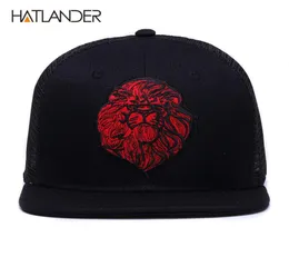 Hatlanderoriginal Black Baseball Caps per ragazzi Girls Summer Sun Cappelli da sole ricami Lion Snapbacks Hip Hop Bone Trucker Hat 2011586816