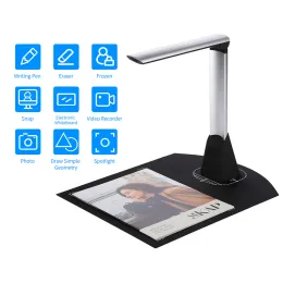 Scanner Aibecy BK34 Scanner per telecamere portatili Scanner ad alta velocità 5MP MAX A4 Dimensioni Scanner di libri con supporto LED 7 Lingue per Office