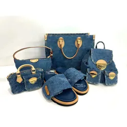 Luxus -Designer -Tasche Vintage Denim Bag Frauen Schulterkreuzkörper Taschen Handtasche Unterarm Hobo Tasche High Version Rucksack Geldbeutel Jacquard TOTEBABE