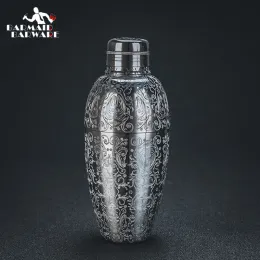 Fırçalar 450ml Carven Graving Vintage Bar Shaker Paslanmaz Çelik Tail Boston Bar Shaker Bar Aracı