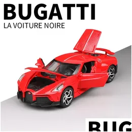 Diecast Model Cars 132 Bugatti Lavoiturenoire Black Dragon Supercar Toy Alloy Car