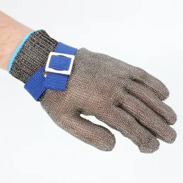 Handskar av rostfritt stål Anticut -handskar Tråd Cutresistent Woven Safety Working Handskar som skär Fiskkillande metalljärn Arbetshandskar