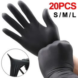 Handschuhe 20/4pcs Nitril Einweghandschuhe Schwarze Lebensmittelqualität Küchenhandschuhe wasserdichte Latex kostenlose Reinigungsauto Reparatur Laborhandschuhe