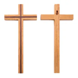 Arredamento in legno fatto a mano per cross cristo ornamenti tavolo appeso per croce per casa dell'altare cappella chiesa decorazione cristiana dono b03e