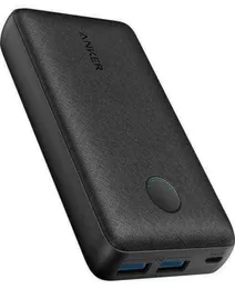 휴대 전화 전원 은행 Anker Powercore Select 10000 mah 휴대용 빠른 충전기 파워 IQ 12W 10W 듀얼 출력 PowerBankBlacka1223 T8401053