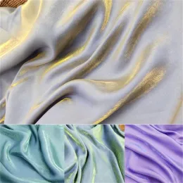 Klänningar glänsande iriserande silkeslen satin tyg merceriserat bomullsviskos tyg för klänning, bröllopsklänningar, svart, vit, blå, grön, vid mätaren