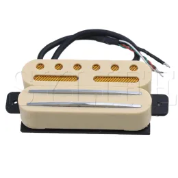 Akcesoria żółte miedziane plastikowe podwójna szyna humbucker pickup do gitary elektrycznej