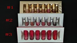 Gold Lip Gloss Birthday Limited Edition Holiday Matte Lipstick Valentine Lip Gloss Mini Kit Lip Cosmetics 6 Colors Set Dhl4525248
