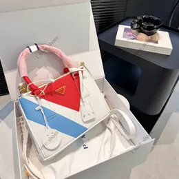 Luxus -Designer -Handtasche Umhängetasche Hochqualität mit Verpackung Box Tartan Lederverlauf weiße Quadratmaterial Fashion Bags Geschenke