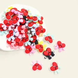 Blöcke 40pcs Neue Liebe Silikon Fokus Perlen Cartoon Baby Teether Food Grade Zahne Kauenspielzeug DIY -Schnullerketten -Schmuckzubehör Accessoires