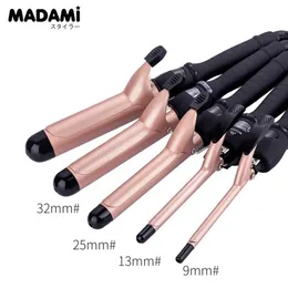 Curling Irons Electric Professional Ceramic Curling Curling Rod z ekranem LCD podwójne narzędzie do stylistyki Q240506