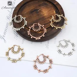 Stud Earrings Amaiyllis Vintage Big Circle For Women Ethnic Alloy Pattern Statement Bohemia Pendant Pendientes