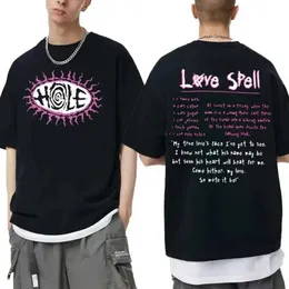 Hirts Hole Love Stave Lyrics T-shirt Retro Hip Hop Mens Extra Large T-Shirt Courtney Love Beautiful Monsters 90s Rock Band T-Shirt J240506