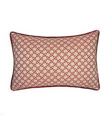 Modern textur Jacquard Small Red Beige Chains Fashion Cushion Case SOFA Stolar Present Heminredning Lumbal Pillow Cover 30x50 CM Sell B6603684