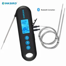 Göstergeler Inkbird IHT2PB Bluetooth -Compatibated Gıda Termometresi 2/3 Sıcaklık Probları Arkadan Aydınlatıcı LCD Zamanlayıcı Alarm Kalibrasyonu 2S Okuma