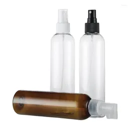 Lagringsflaskor 250 ml tomma stora bärnstensglas spray på återfyllningsbar flaska är bra för essentiella oljor växter rengöringslösningar hår mister