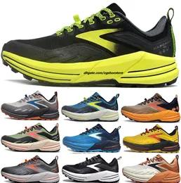 High Men Women Brooks Cascadia 16 gumowe buty do biegania potrójne czarne białe miękkie, podeszwy kolor Blush Outdoor treners