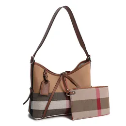 Moda anne kompozit çanta çantası cüzdan tasarımcısı tote çanta seyahat alışveriş çantası bayan çapraz gövde omuz alışveriş totes bayan çanta lüks kontrol edilmiş ana çanta 2pcs