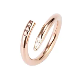 Fashion Classic Titanium Steel Rings for Women Diamond Angh Designer Ringle Finger Nailry