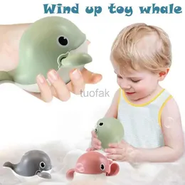 Toys da bagno Baby Kids Shower Water Play Toys Solid Color Whale Cartoon Animal Floating Furd Sump Toys per Toddle Bath Classic Toys D240507