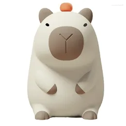 Table Lamps Silicone Animal Night Lamp Capybara Shaped Sleep USB Rechargeable Light With Dimming And Timing Home Decor