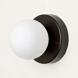 Vägglampa nordiskt led glas minimalist G9 bas orb sconce för sovrum studie hall trappa gång ingång hem dekor belysning