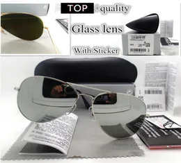 Top -Quality -Glaslinsen Männer Frauen Politische Mode Sonnenbrille UV400 -Schutzmarke Designer 58 mm 62 mm Sport Plank Sonnenbrillen Hülle B7624069