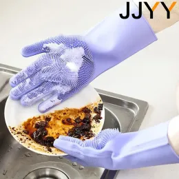 Перчатки jjyy 1 парные силиконовые чистящие перчатки силиконовые промывки посудомывания.