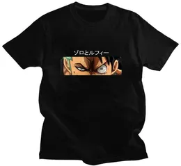 MEN039s Tshirts Summer Shortsleeved Anime One Piece Roronoa Zoro Luffy Eyes Product Print Classic Print Cotton Sport Man Over6899569