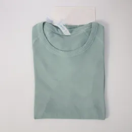Damskie dresy jogi koszulki solidny kolor nagie sportowe kształtowanie talii