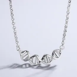 Ketten Ventfille 925 Sterling Silber DNA Twisted Spiral Halskette für Frauen Persönlichkeit Trendy Party Geschenke Schmuck 2021 Drop 281c