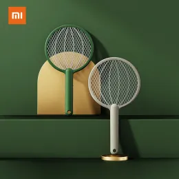 Zappers Xiaomi Qualitell 2 in 1 USB充電式蚊の電気キラートラップ昆虫バグザッパー抗蚊ラケットフライスワッター