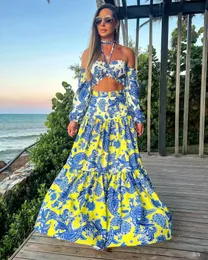 2024 Vestido de praia de verão feminino Summer sem alça