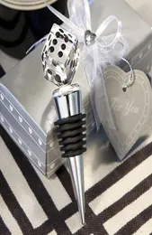 Unique Wedding Gift K9 Crystal Dice Bottle Stopper Bridal Shower Favors For Male Guests High Quality Wine Bottle Stopper5285006