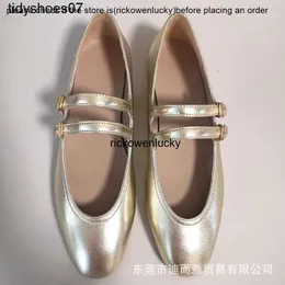 The Row Shoes 2022 New Genuine Leather Flat Shoes Mary Jane 여자 신발 작은 스타일 더블 스트랩 싱글 신발 프랑스 우아함 D0XN U5IT EUNZ