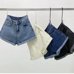 Kobiety szorty yk2 dżinsowe vintage Summer Basic Simple-Match High Taist Rekrea Ulzzang Ladies Streetwear Chic Classic