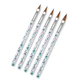 5st Acrylic French Stripe Nail Art Liner Borste Set Ultra-Thin Line Ritning Pen UV Gel Manicure Målningsborste