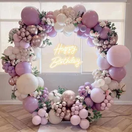 Party Decoration Purple Balloon Arch White Sand Metal Pastel Garland For Wedding Birthday Supplies