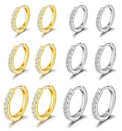 Hoop Huggie Qiamni Fashion Cubic Zircon Huggies Orecchini Lage Piercing Conch Eroring Tragus Circle Uomini Donne Donne Gioielli 4237728