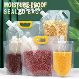 Storage Bags 10PCS Grain Moisture-Proof Sealed Bag Waterproof Reusable Portable Silicone EVA Food Packaging Organizer