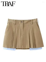 التنانير 2024 Midi Skirt Women Work Style Patchwork Mini Fashion Short for Streetwear