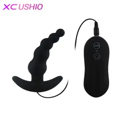 Vibrierende Analstecker -Beads Prostata Massager Clitoris Stimulator Anal Dildo Vibrator Butt Plug Anal Sex Toys for Woman Men 07019921414