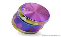 Rainbow Sharpstone tobacco Grinders Concave Herb Grinder Diameter 40MM 4layer Zinc Alloy Diamond Shape Chamfer Side ice blue smoki7049338