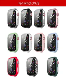 Apple Watch 7 PC Case Case Tempered Glass Screen Protector 필름 Iwatch 6 5 4 3 2 1 SE 커버 38mm 42mm 40mm 44mm 45mm Iwatch71908100