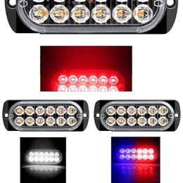 Ny bilgrill Emergency Police Lights 12V 12LED STROBE Light Trailer Baksidan VARNING LAMP MONTERING