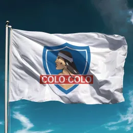 Аксессуары Chile Club Social Y Deportivo Colocolo Флаг Флаг Футбольный футбольный баннер на открытом воздухе декор украшения сада держитесь на фоне