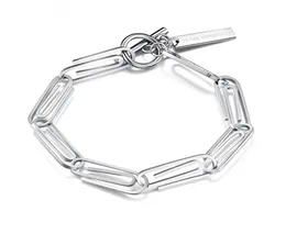 Einfacher Edelstahlstiftform Verstellbares Herrenarmband Hüfte Hop Persönlichkeit Paar Armband Mode Hip Hop Jewelry4977044