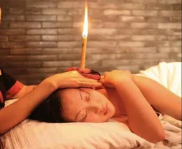 Natural Ear Candle Pure Bee Wax Thermo Auricular Therapy prosty styl Indiana Candling Cylinder do pielęgnacji ucha1607613