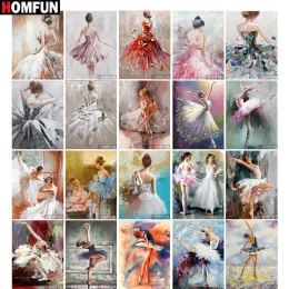 Craft Homfun Diamond Painting "Personal Woman Dancer" Croce Cross Photo Custom Diamond Recamita Drana Drill Round Home Decor